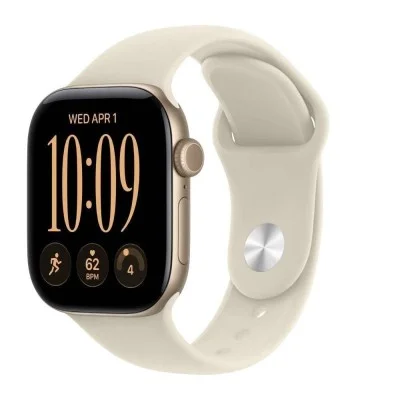 Apple Watch Series 12 GPS 42mm Light Gold Aluminium Case with Sand Sport Band - S/M